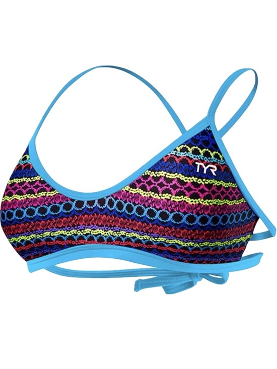 TYR Other - TYR Morocco Mojave Colorful Playful Bikini Top Blue Pink XS